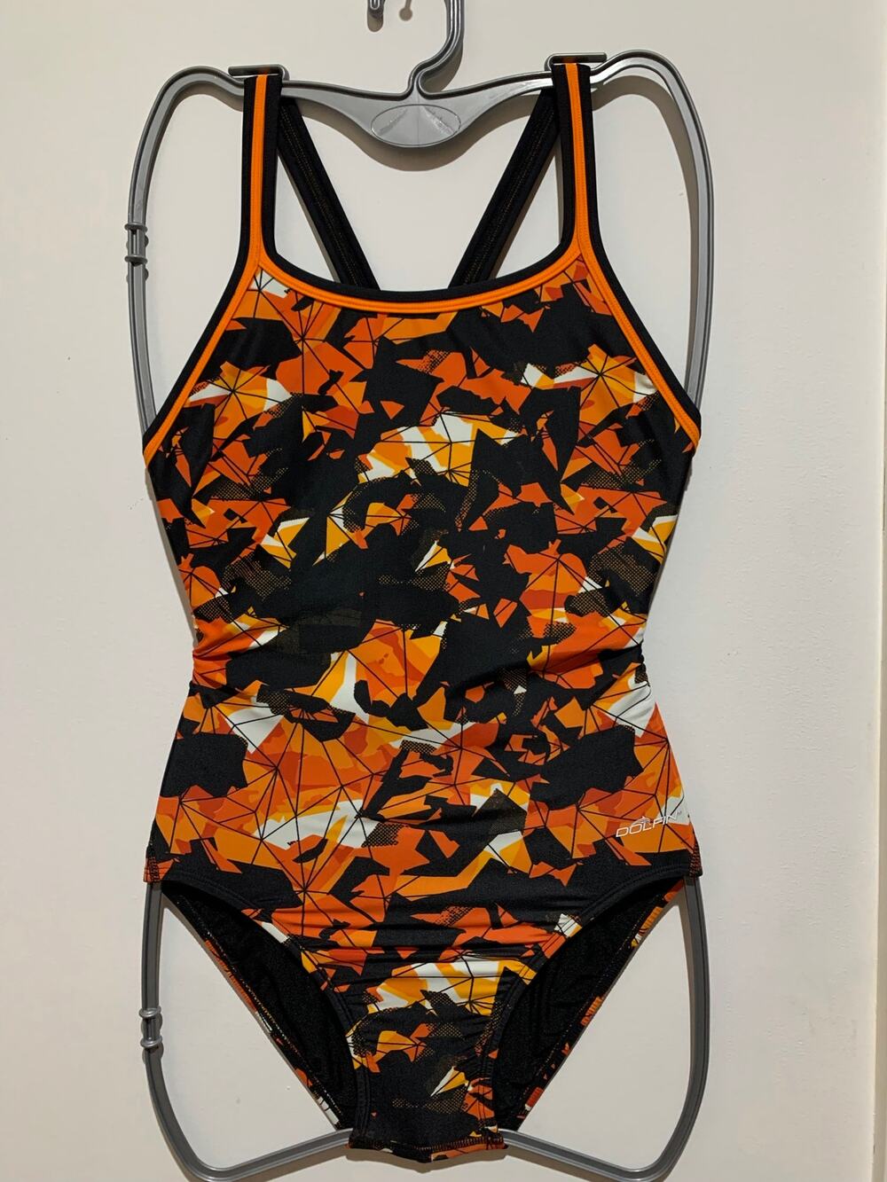 Dolfin XtraSleek ECO DBX Back One Piece Swimsuit Size 32 Implode Orange
